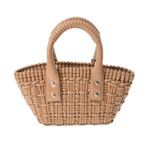 BALENCIAGA Bistro XXS Basket Beige Handbag